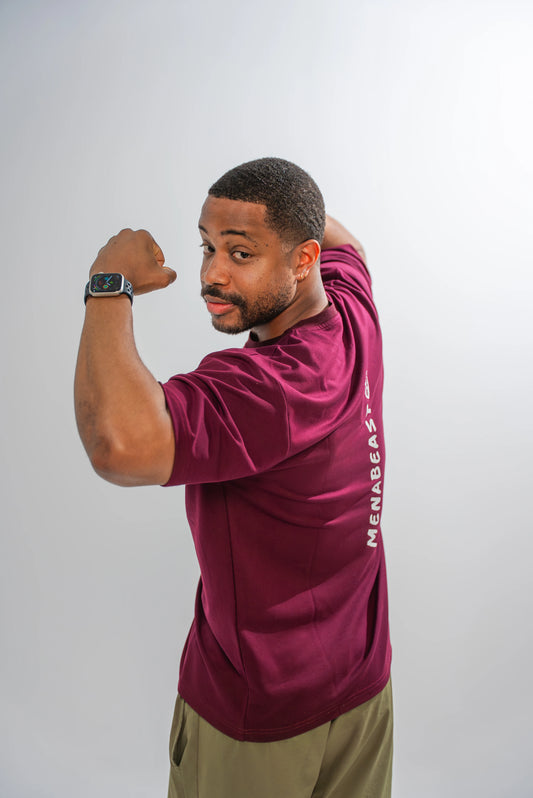 Daily Essentials Semi-Oversized Tee - Burgundy