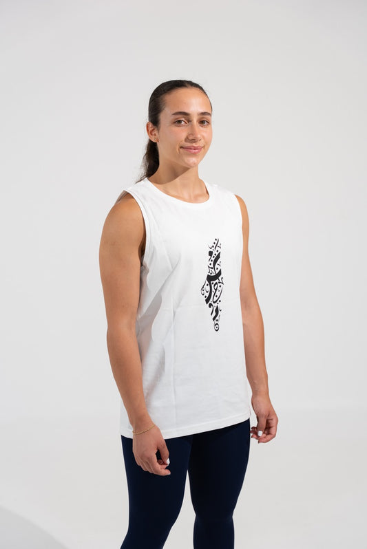 Tank Top - Palestine Calligraphy - White