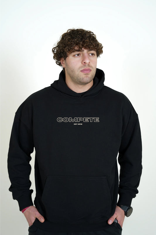 Compete Outlined Hoodie - Black