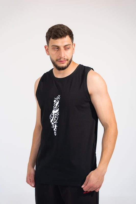 Tank Top - Palestine Calligraphy - Black