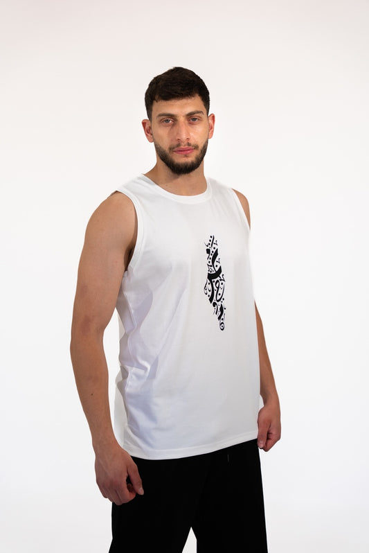 Tank Top - Palestine Calligraphy - White