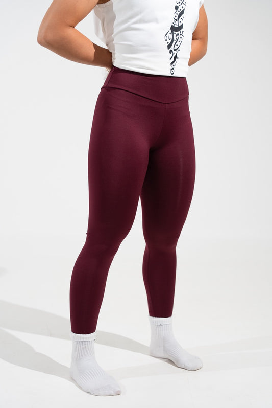 Dawn Leggings - Maroon