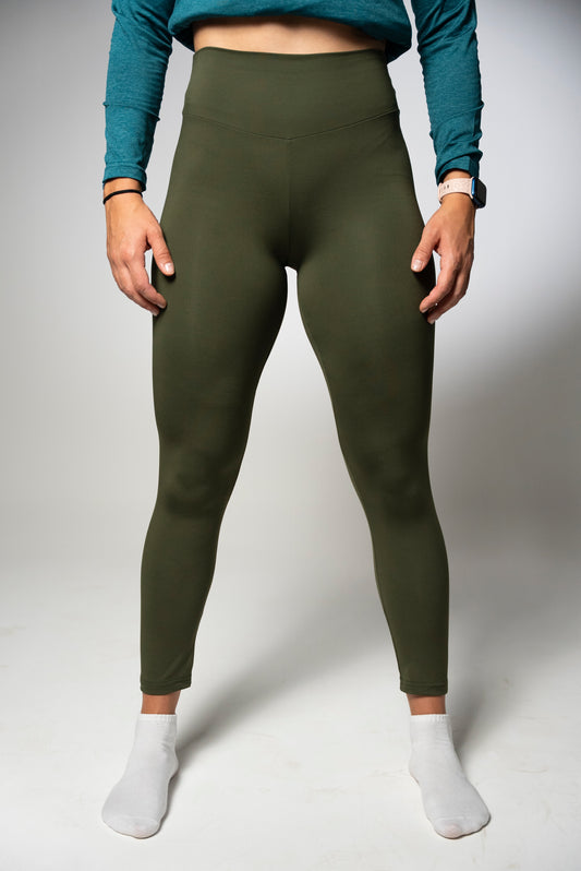 Everyday High Waisted Leggings - Olive