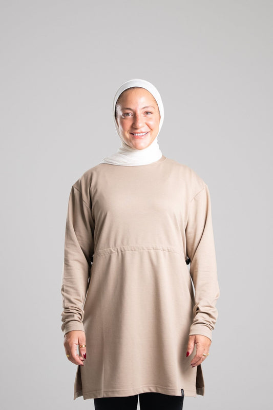 Shift Tunic Long Sleeve - Beige