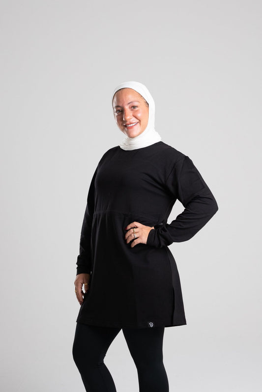 Shift Tunic Long Sleeve - Black