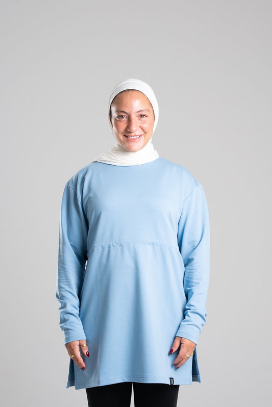 Shift Tunic Long Sleeve - Baby Blue