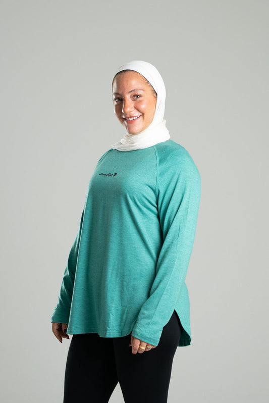 Flow Long Sleeve - Aqua Green